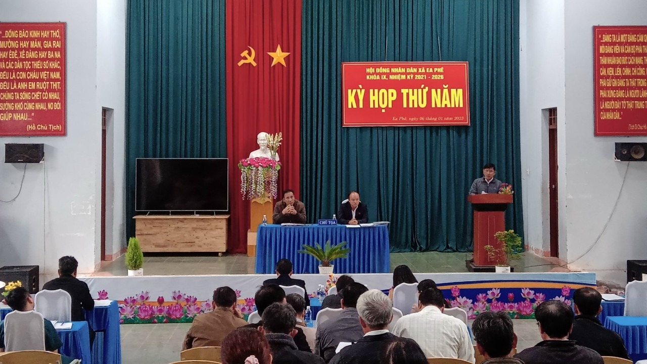 Hội Đồng Nhân Dân Xã Ea Phê tổ chức Kỳ họp thứ 5, Khoá IX, Nhiệm kỳ 2021-2026